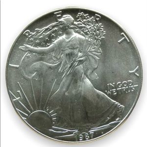 1987  SILVER AMERICAN EAGLE  ONE DOLLAR  CHOICE